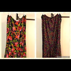 Multiples brand two-sided skirt, 35” floor length large